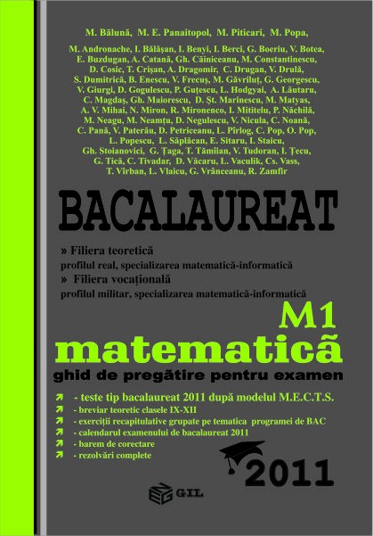 Bacalaureat 2011 M1, matematica - ghid de pregatire pentru examen